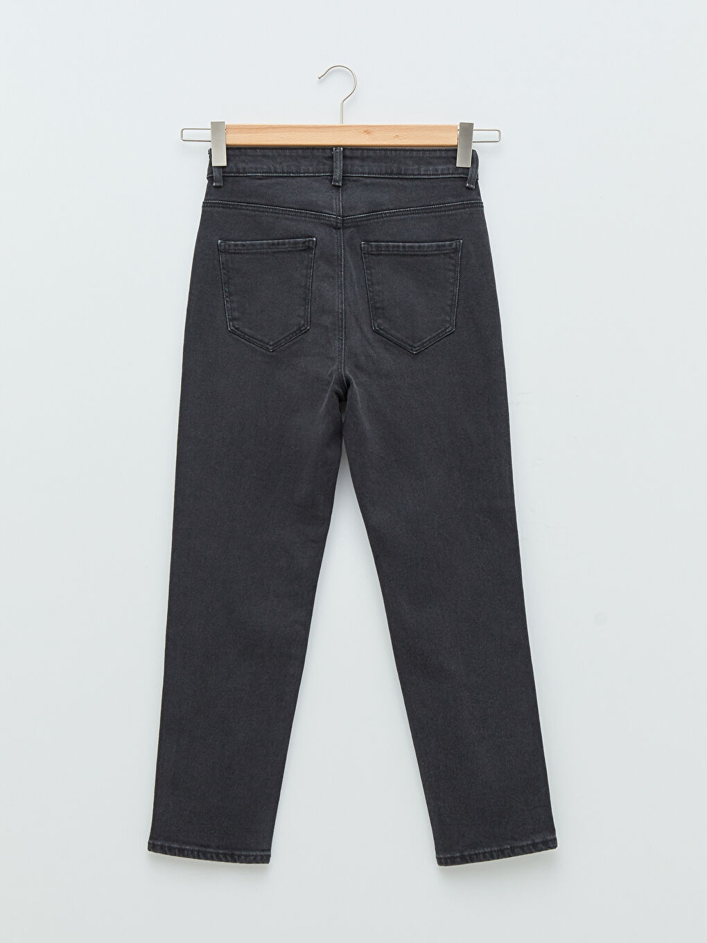 High Waisted Straight Fit Pocket Detailed Women's Rodeo Denim Trousers-7