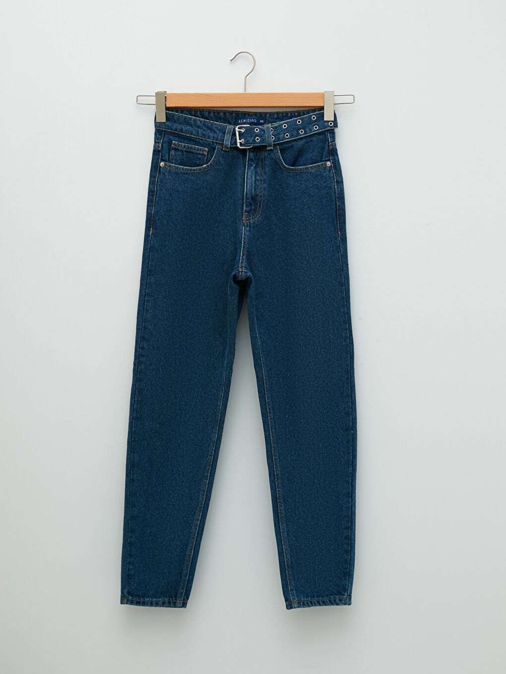 LCW Jeans High Waist Mom Fit Belt Detailed Rodeo Women's Jean Trousers -W1GR74Z8-507