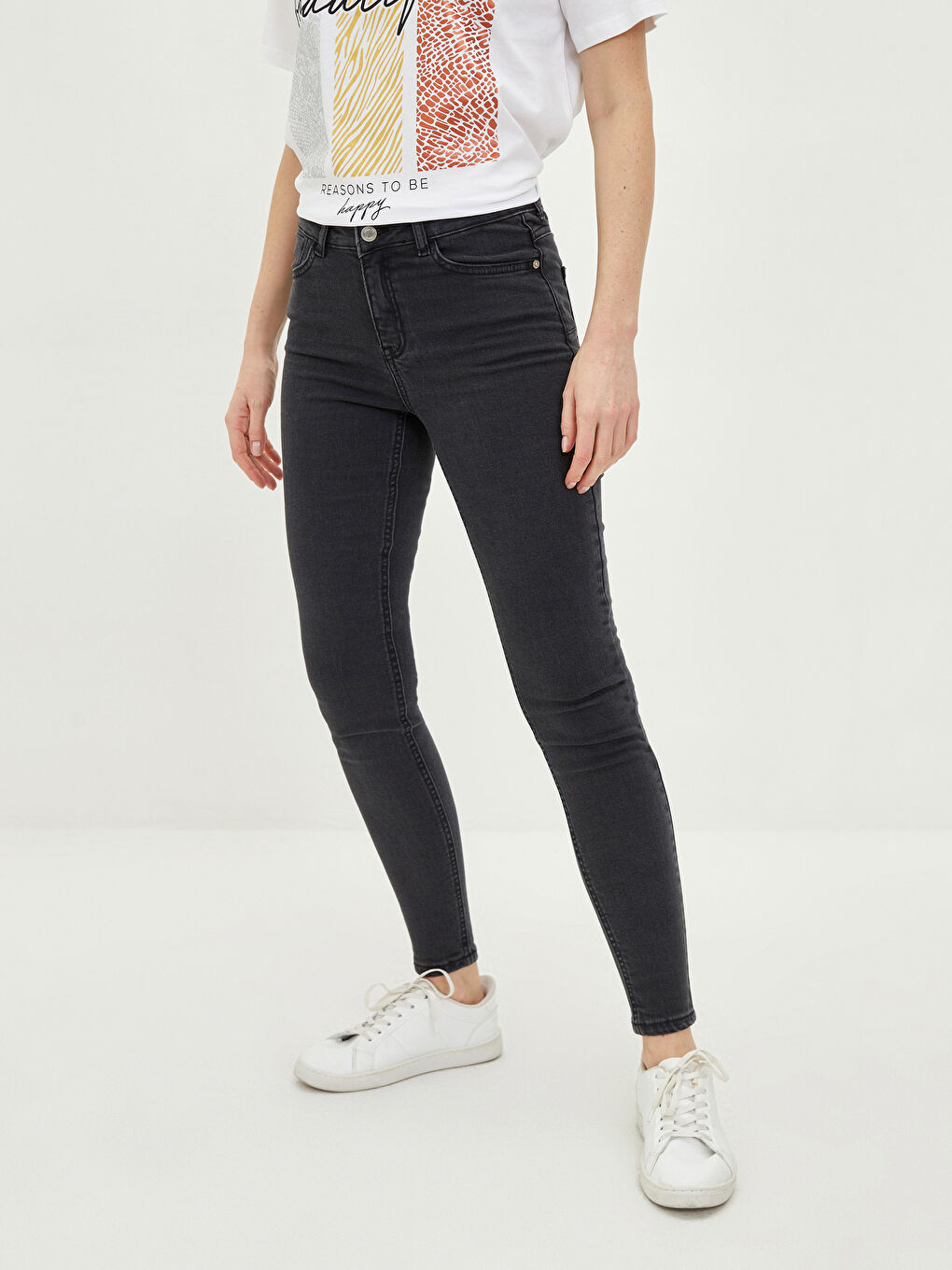 Normal Waist Mercury Skinny Fit Women's Rodeo Jean Trousers with Pocket Detail-2