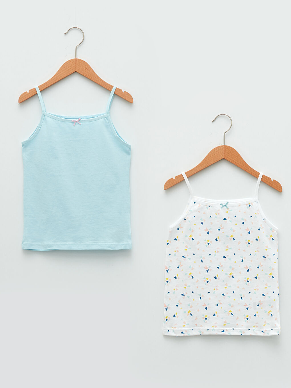 Square Collar Suspended Cotton Girls' Athlete 2 Pack