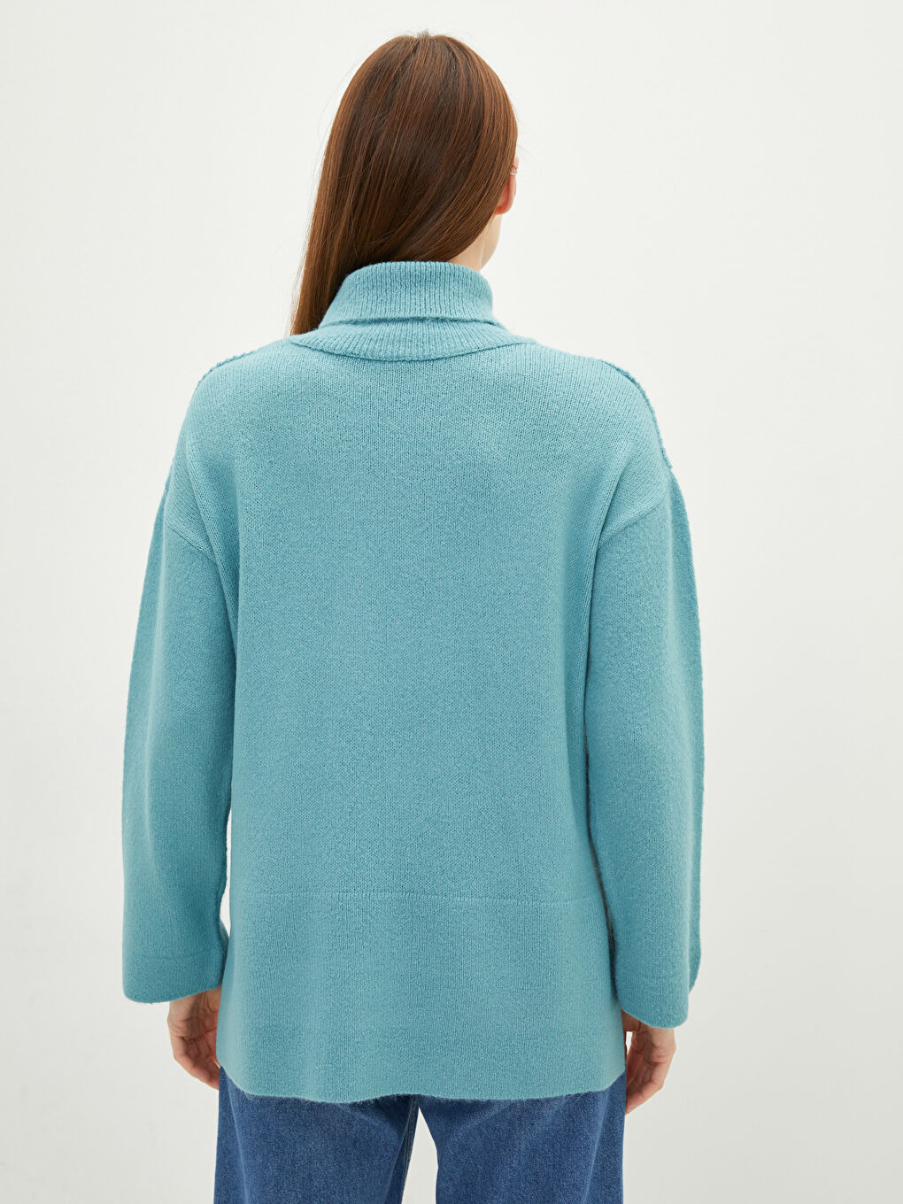 LCWAIKIKI Classic Turtleneck Openwork Long Sleeve Women's Knitwear Sweater -W1GT09Z8-DW0