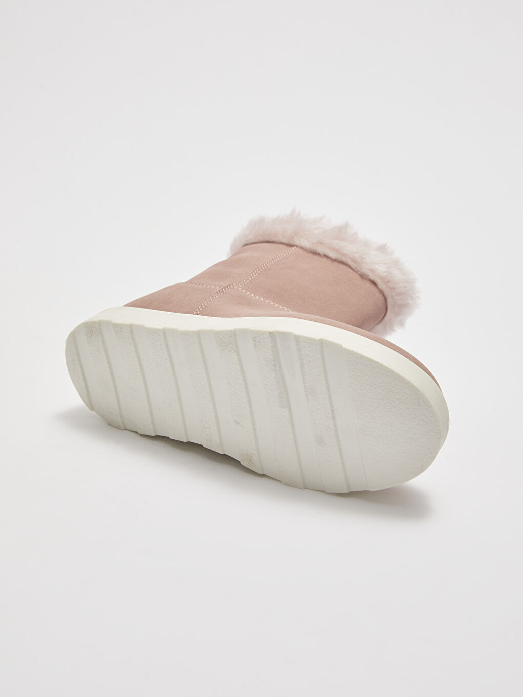 Cizme Plate pentru Fete cu Fermoar Detaliate din Pluș-2