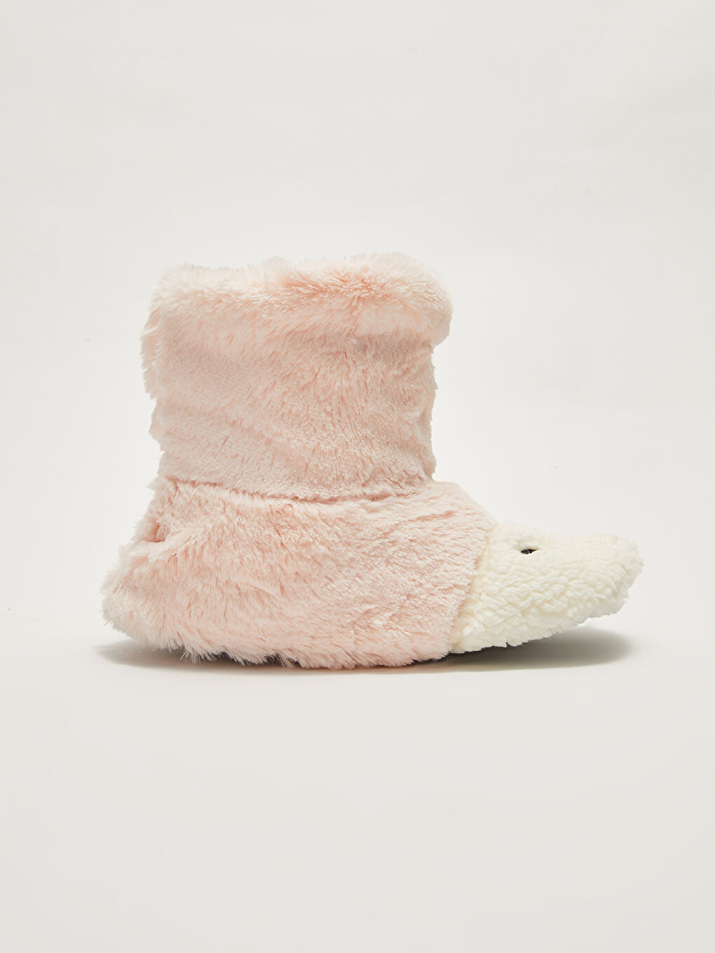 Pembe Nakış Detaylı Pelüş Kadın Ev Botu-1