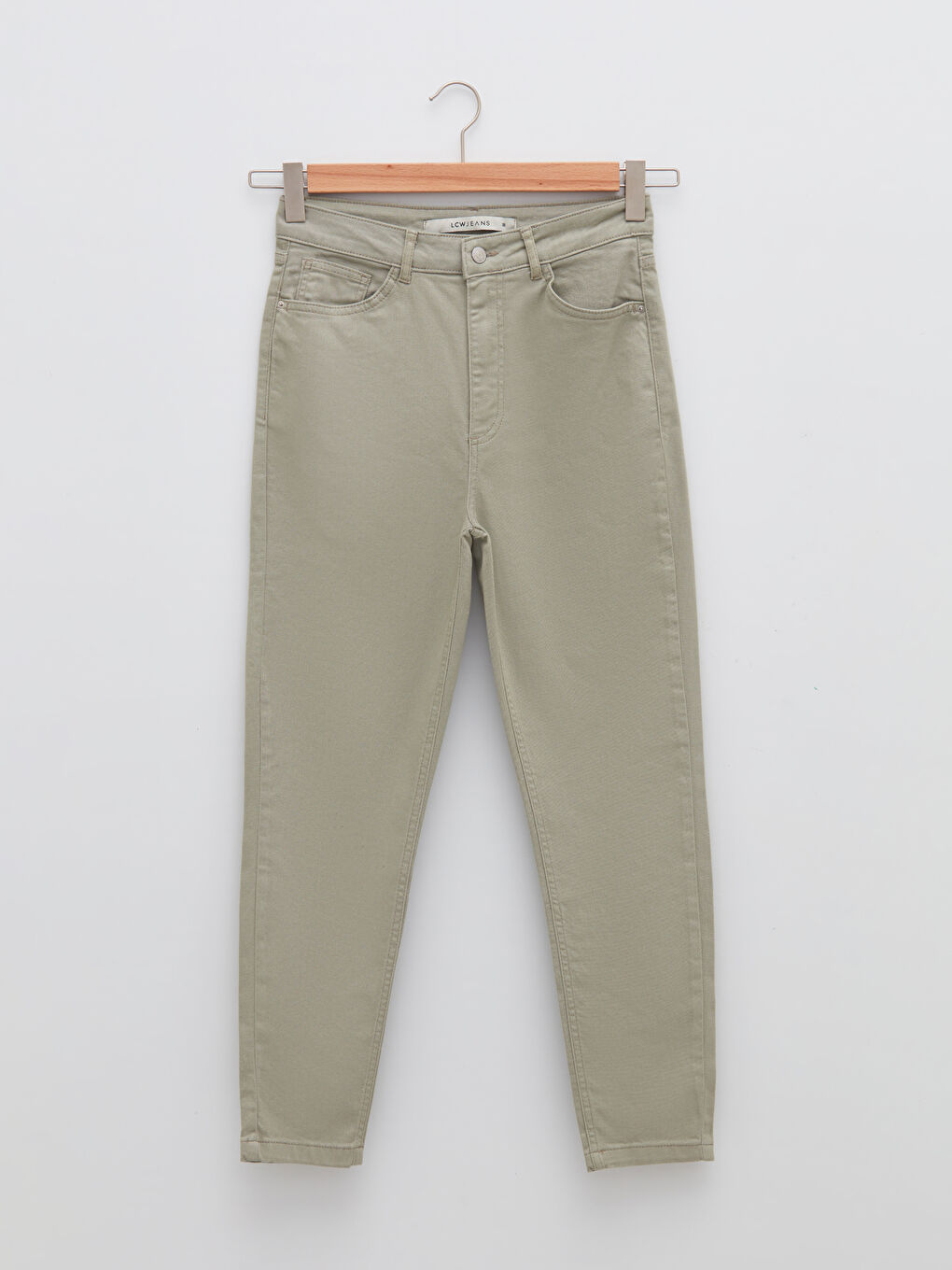 Sarı Slim Fit Cep Detaylı Kadın Jean Pantolon-5