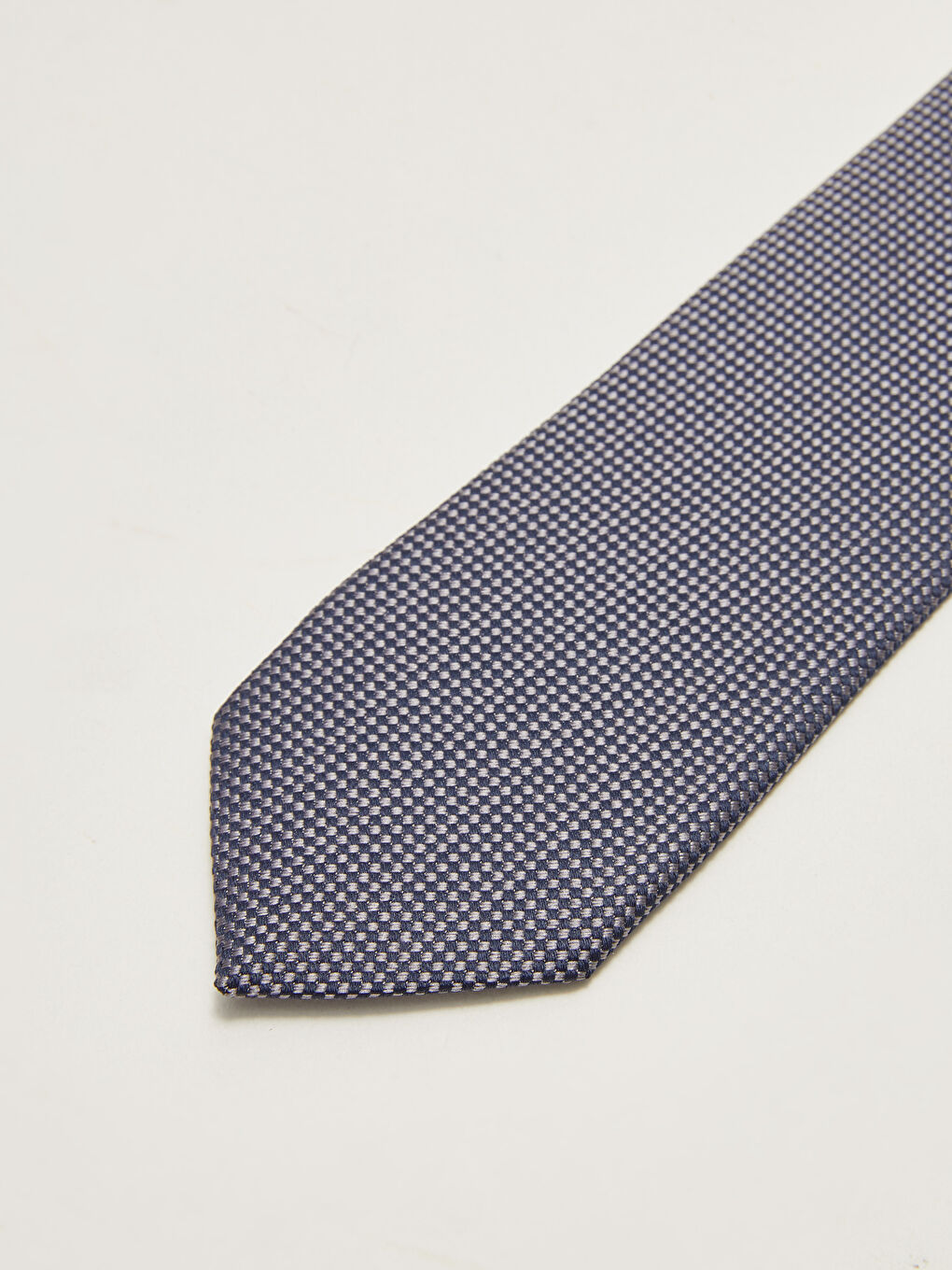 Antrasit Ekose Desenli Erkek Vual Kravat-2