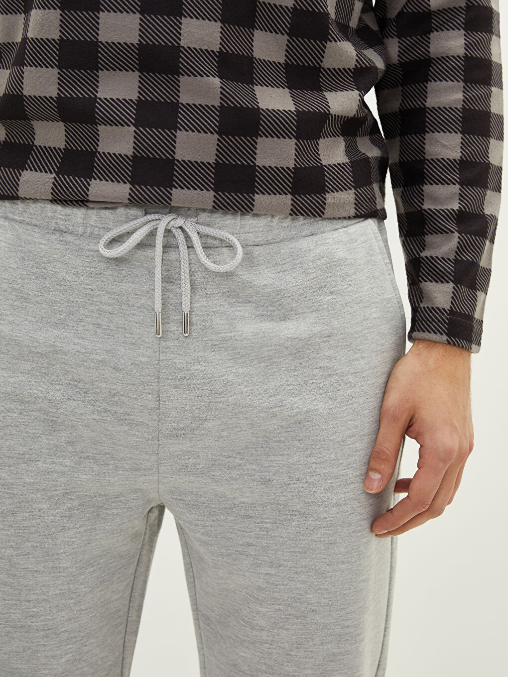 سروال بيجاما مكمش عادي رجال-2