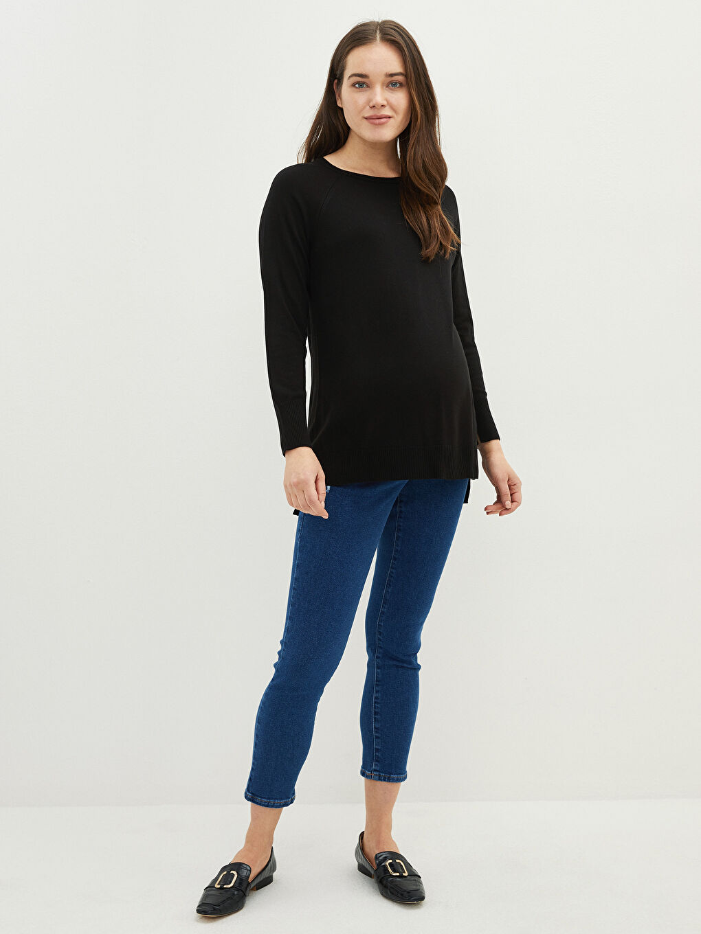 LCWAIKIKI Maternity Pull-over Maternité Col Rond Manches Longues Régulier en Tricot -W1GV39Z8-CVL
