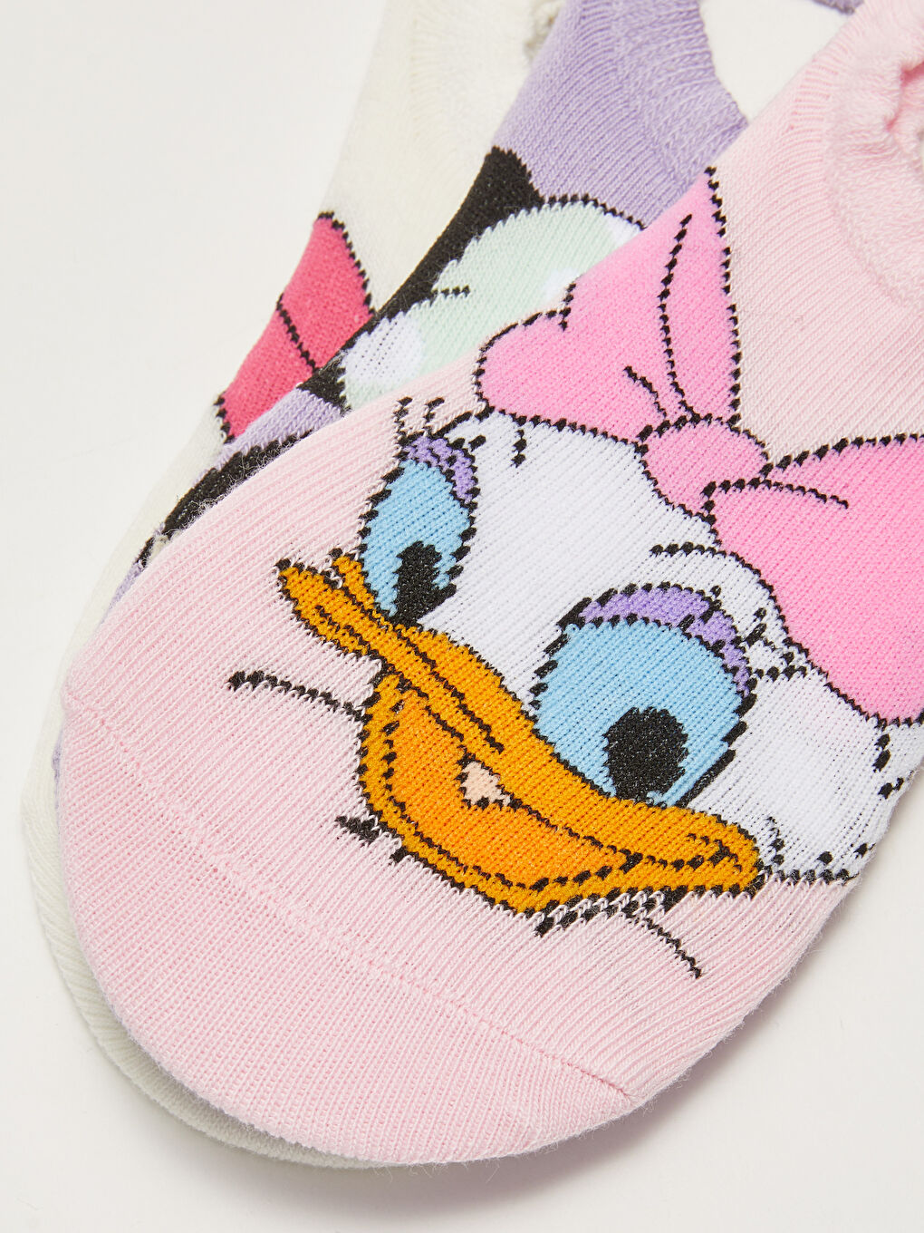 Lila Minnie Mouse Desenli Kız Çocuk Patik Çorap 3'lü-2