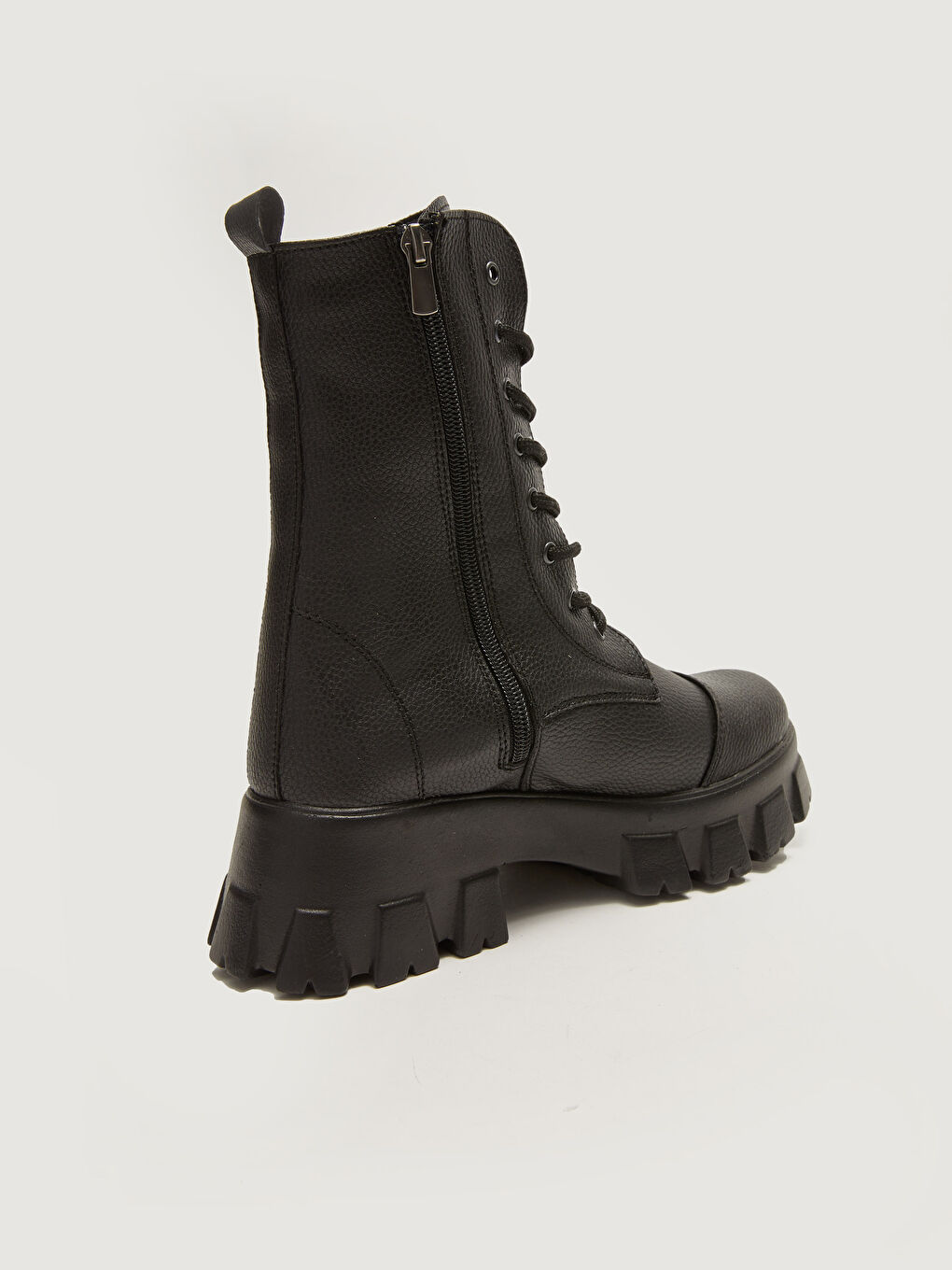 Әйелдерге арналған қалың табанды қар етігі бау және сырмалы ілмек былғары көріністі-5