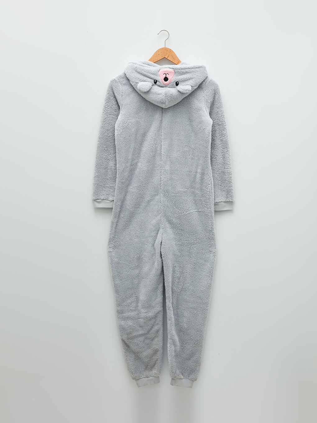 Hooded Embroidered Long Sleeve Plush Women Jumpsuit Pajamas-5
