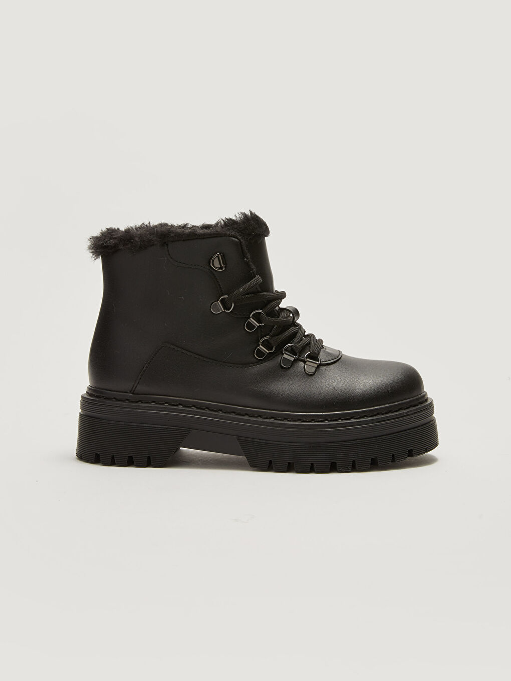LCW STEPS X-SIDE x Aleyna Kalaycıoğlu Women's Leather Look Thick Heeled Boots -W1GY33Z8-HUC