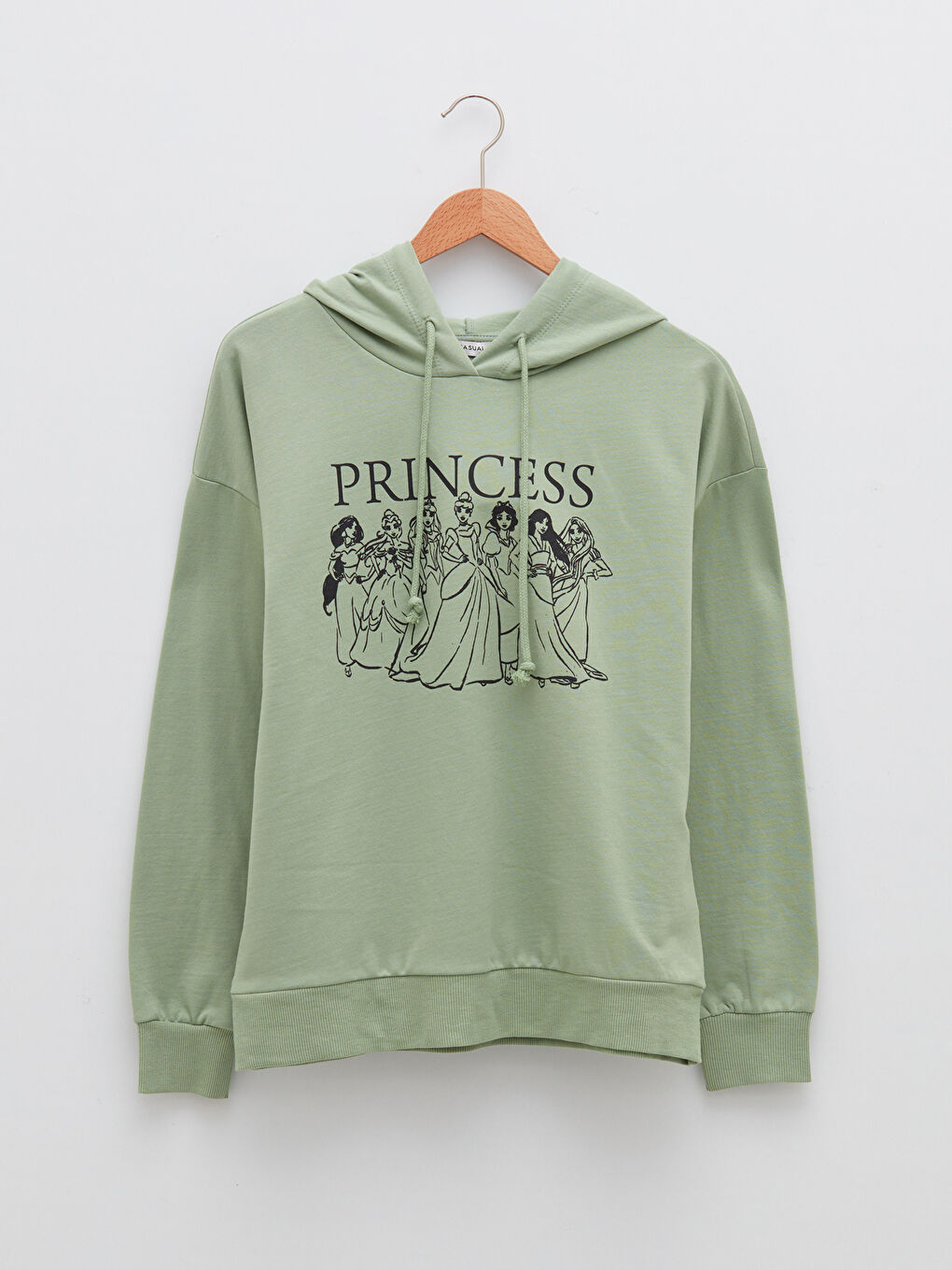 LCW Vision Hoodie Princess Printed Long Sleeve Women's Sweatshirt -W1GY46Z8-GDK