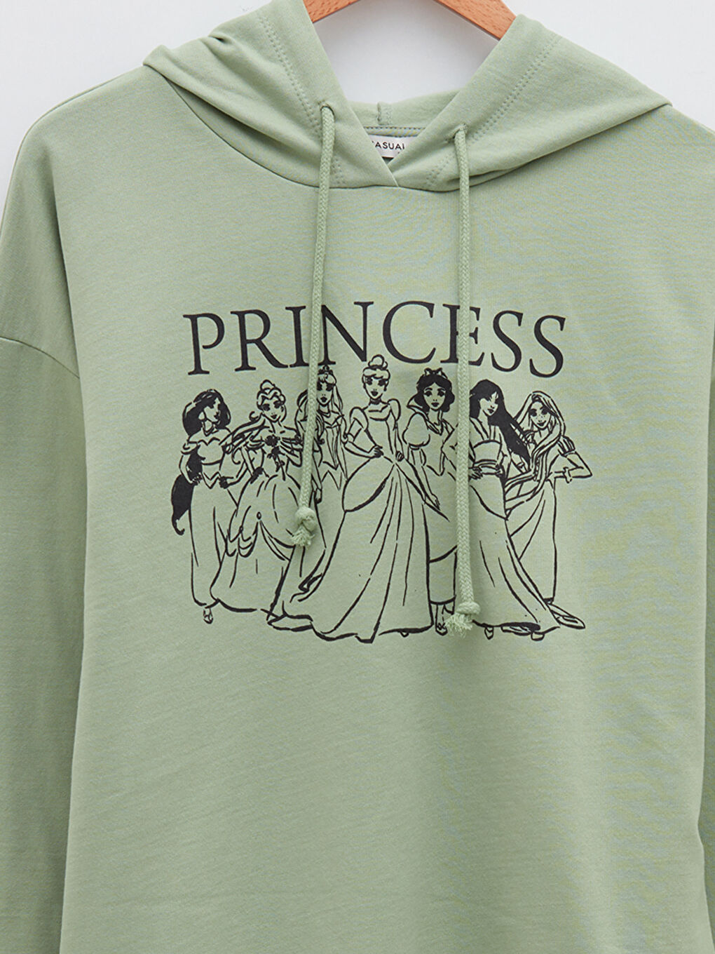 LCW Vision Hoodie Princess Printed Long Sleeve Women's Sweatshirt -W1GY46Z8-GDK