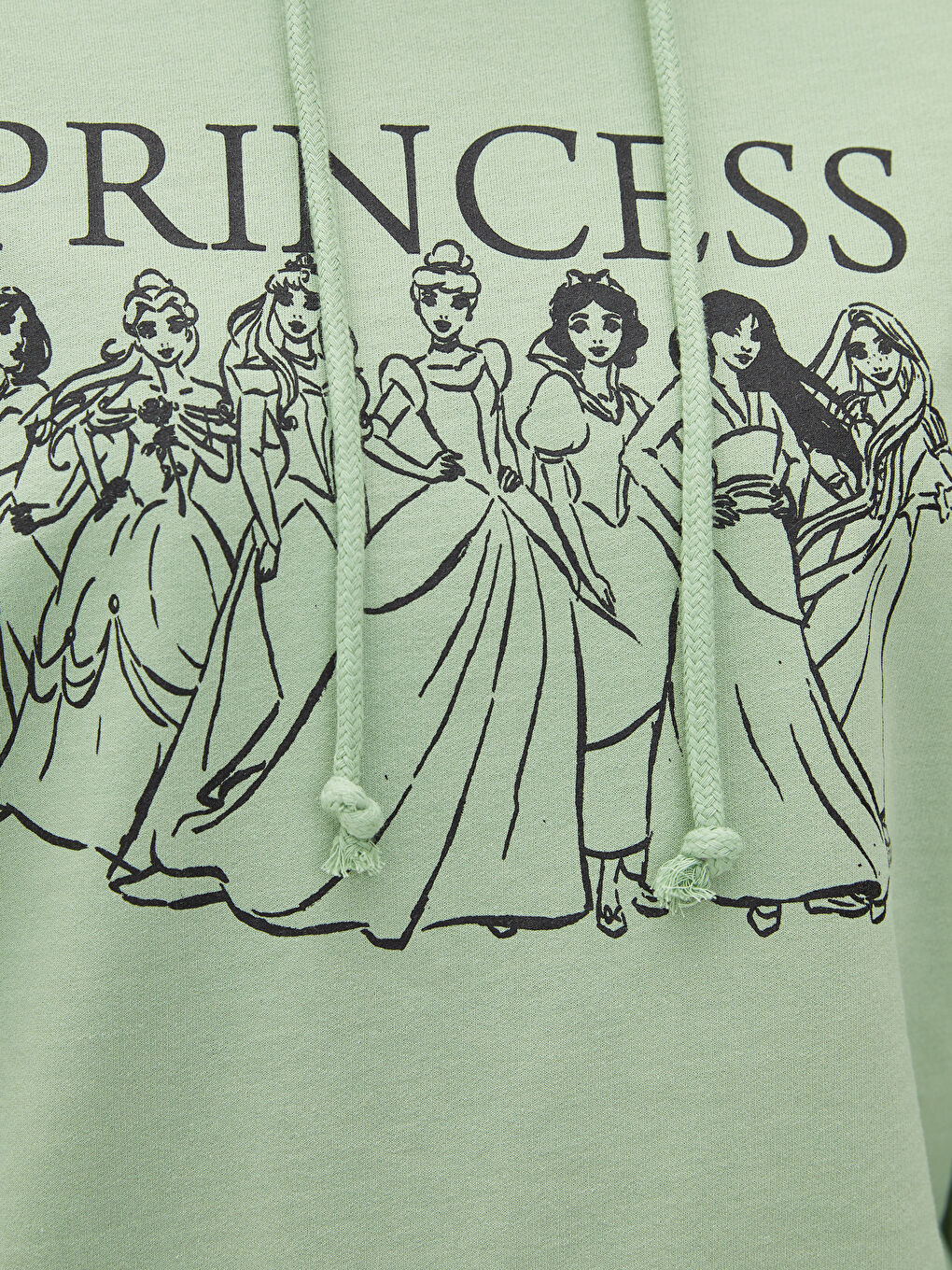LCW Vision Hoodie Princess Printed Long Sleeve Women's Sweatshirt -W1GY46Z8-GDK