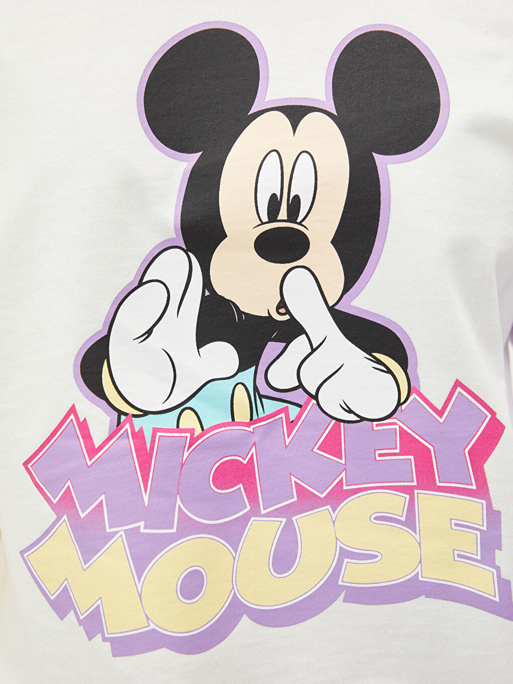 LCW Vision Crew Neck Mickey Mouse Printed Long Sleeve Women's Sweatshirt -W1GY62Z8-R9J
