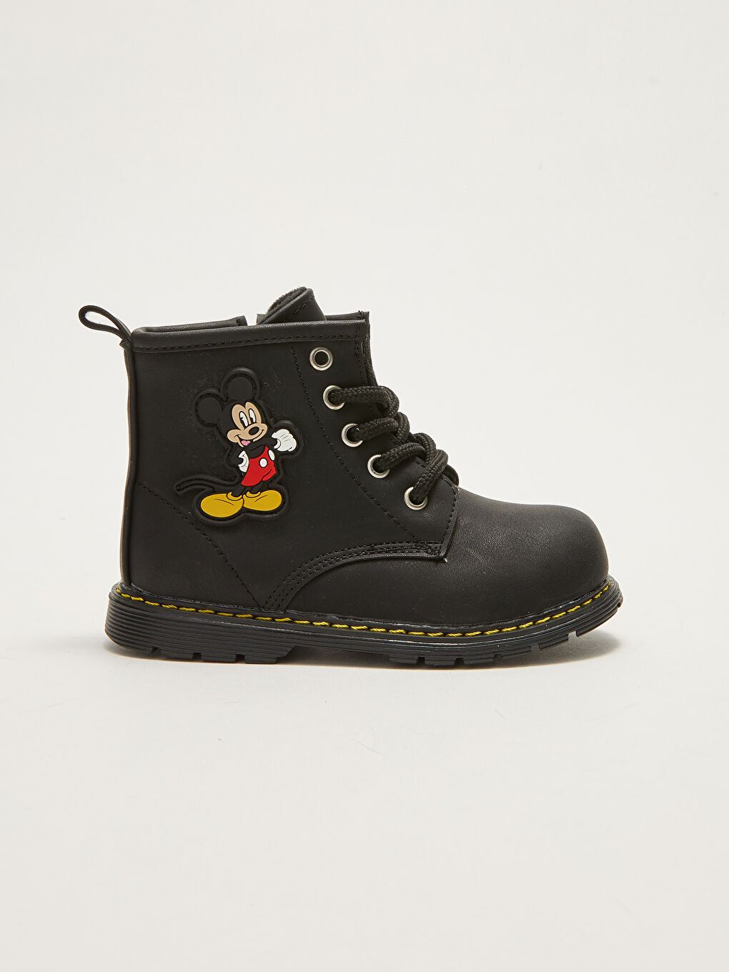 LCW STEPS Siyah Mickey Mouse Lisanslı Bağcık ve Fermuarlı Erkek Bebek Bot - 1