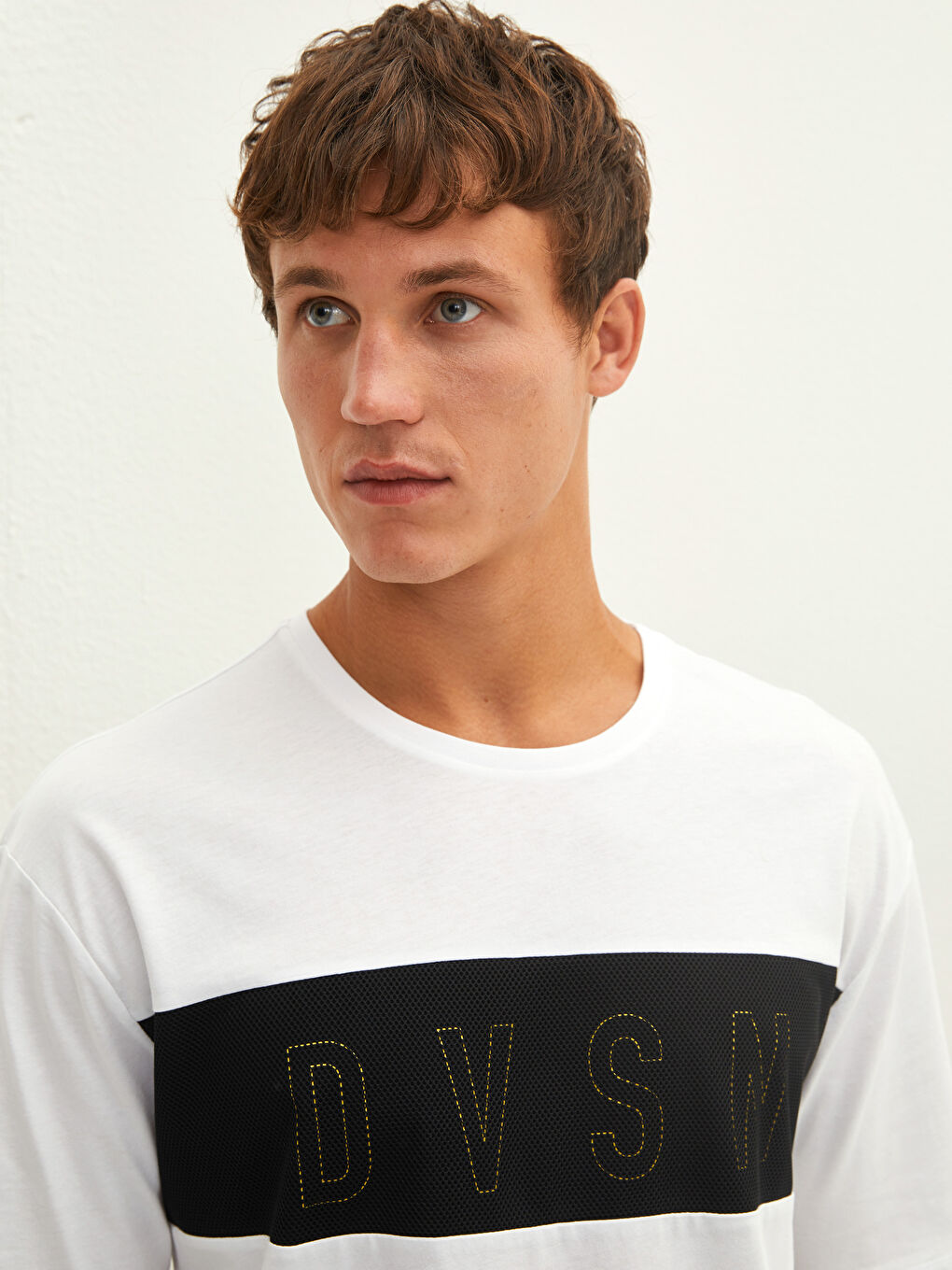 Crew Neck Short Sleeve Color Block Jersey Men's T-Shirt-3