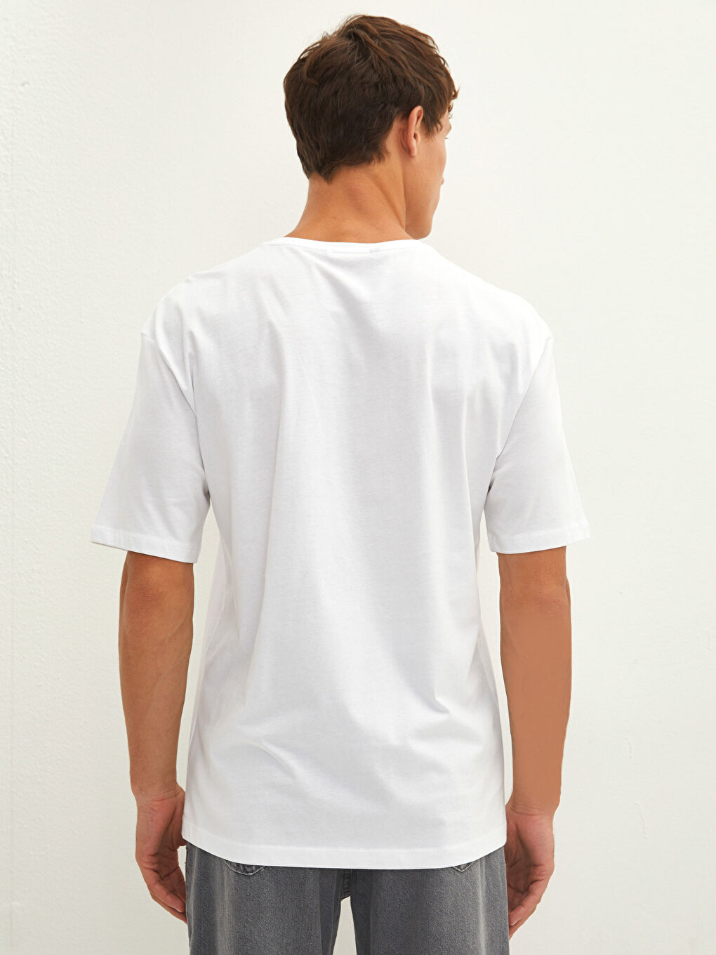 Crew Neck Short Sleeve Color Block Jersey Men's T-Shirt-4