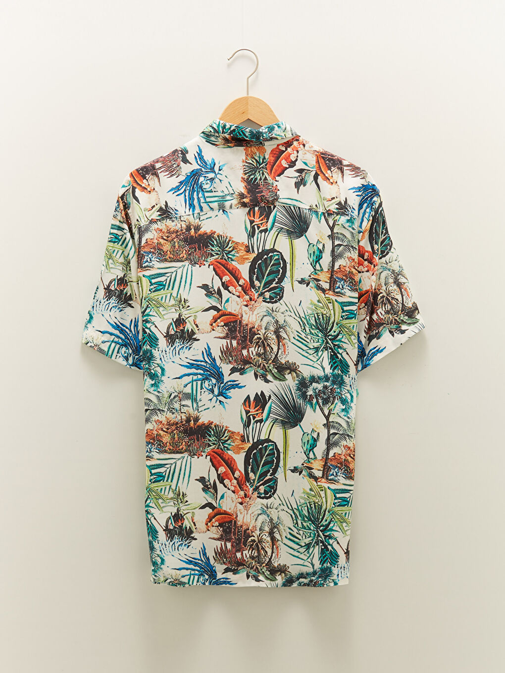 Regular Fit Short Sleeve Patterned Men's Shirt-6