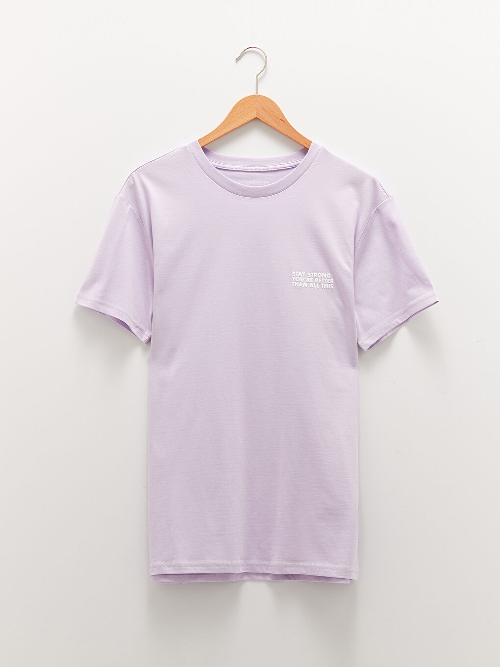 Crew Neck Short Sleeve Printed Combed Cotton Men's T-shirt-5