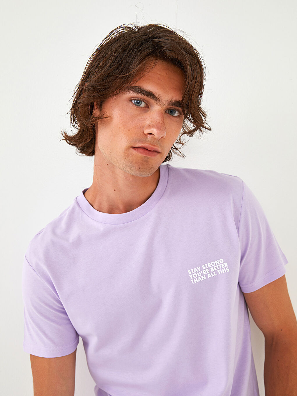 Crew Neck Short Sleeve Printed Combed Cotton Men's T-shirt-2