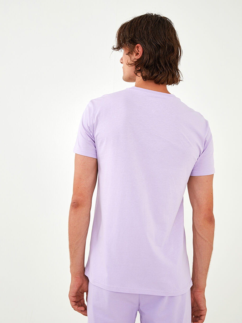 Crew Neck Short Sleeve Printed Combed Cotton Men's T-shirt-4