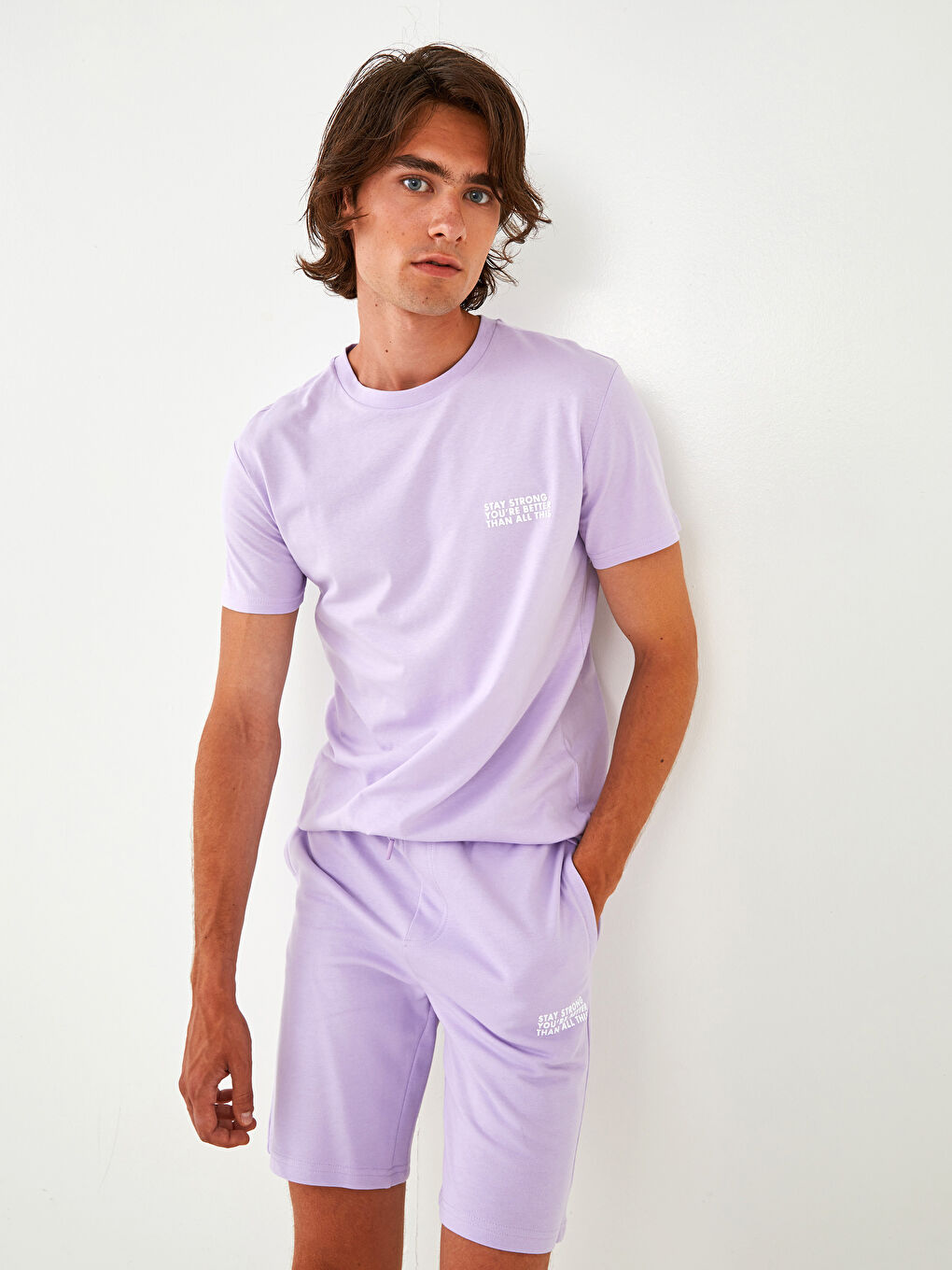 Crew Neck Short Sleeve Printed Combed Cotton Men's T-shirt