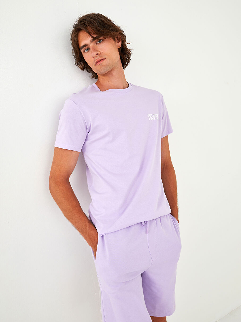 Crew Neck Short Sleeve Printed Combed Cotton Men's T-shirt-1