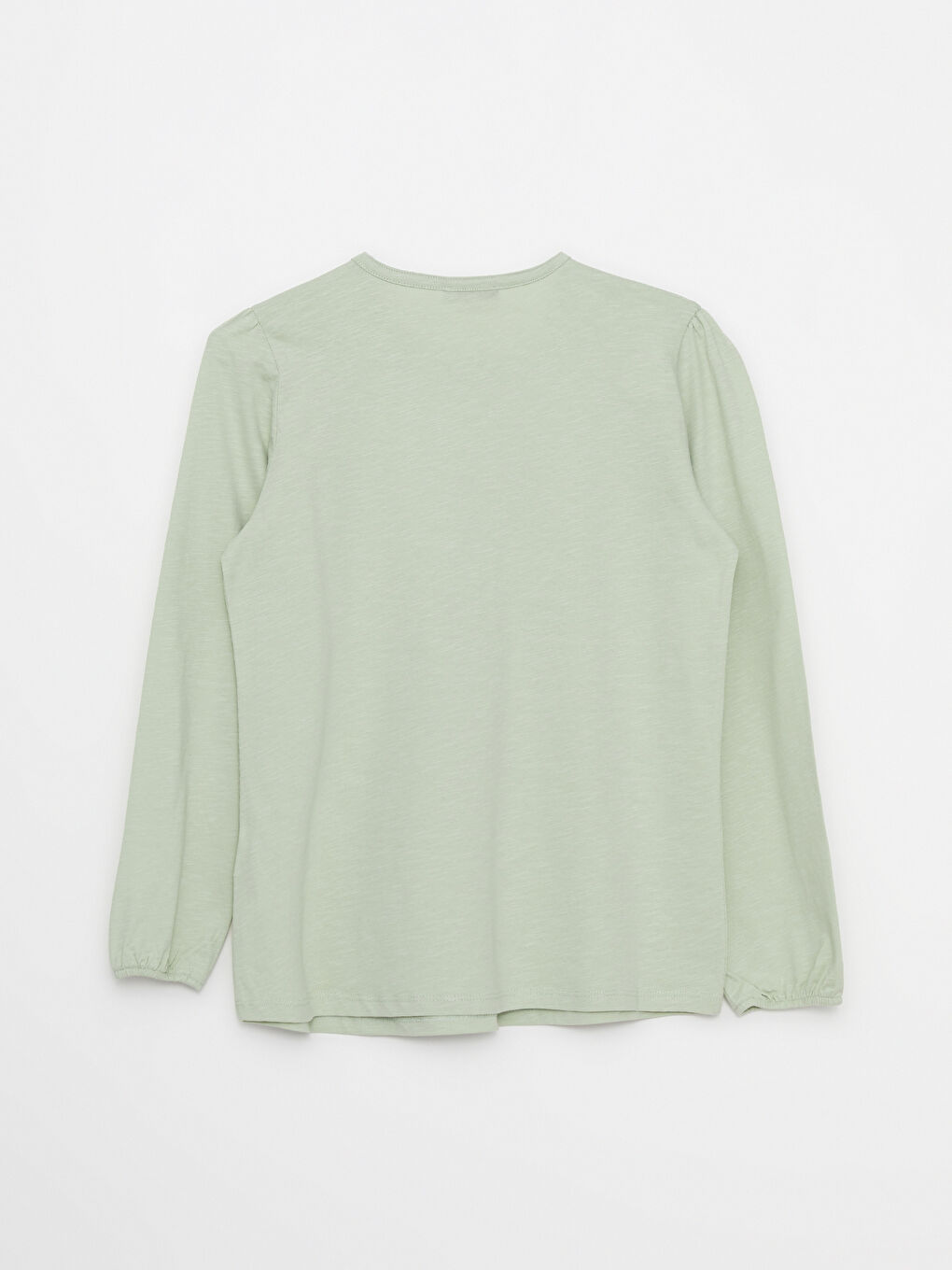 بلوزة قطن كم طويل مطرزة برقبة دائرية للسيدات-6