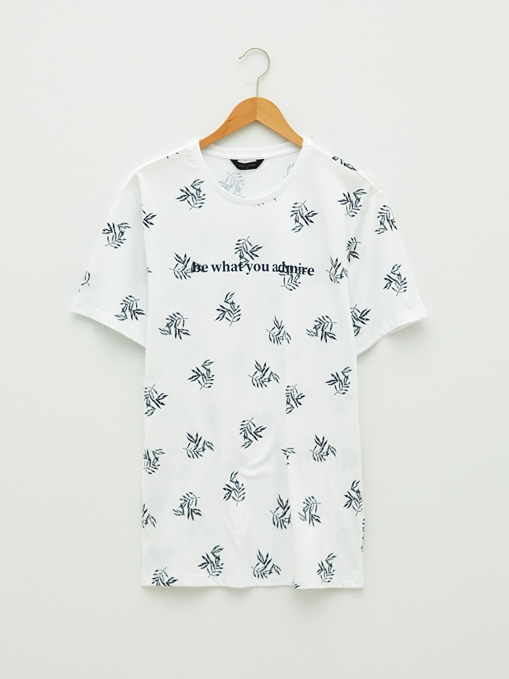 XSIDE Crew Neck Short Sleeve Printed Combed Cotton Men's T-shirt -W1H057Z8-Q6K