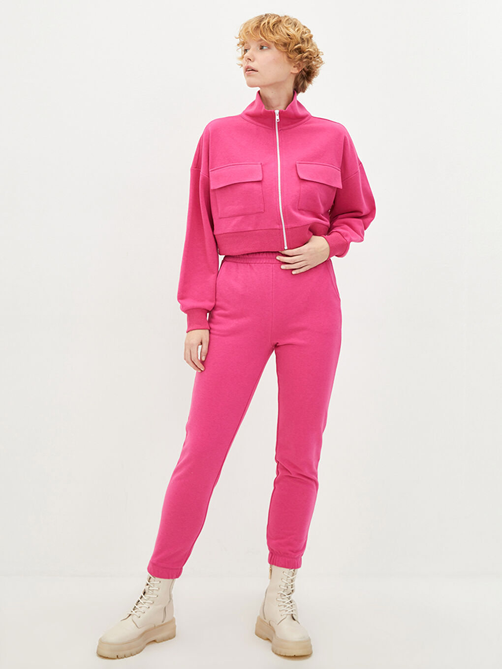 LCW Vision Turtle Neck Pocket Detailed Long Sleeve Women's Cardigan -W1H067Z8-H0Q