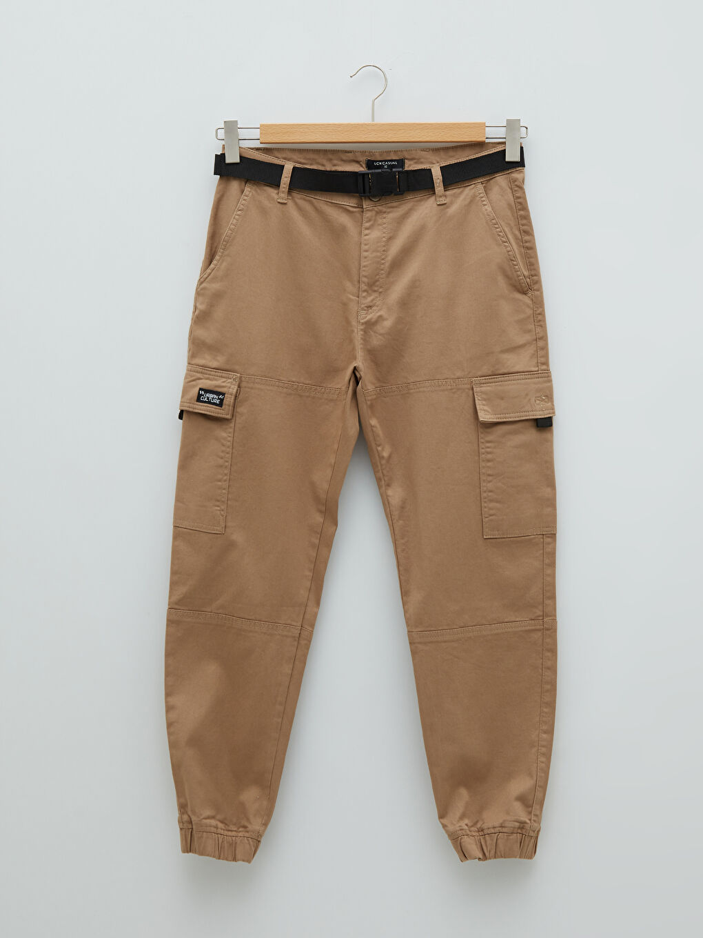 Slim Fit Twill Men's Cargo Trousers-5