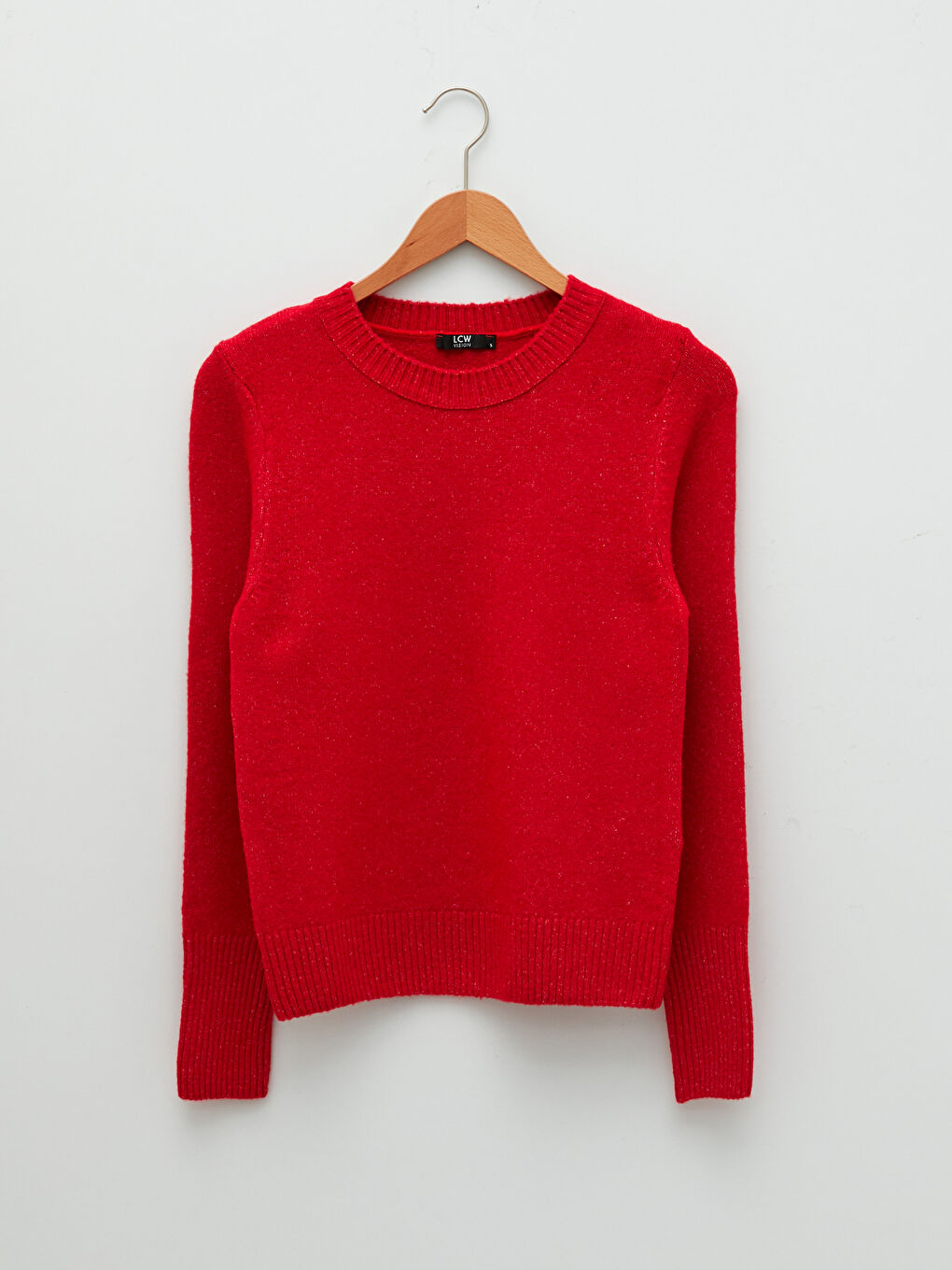 Rundhalsausschnitt Schlicht Langarm Damen Strickpullover-5