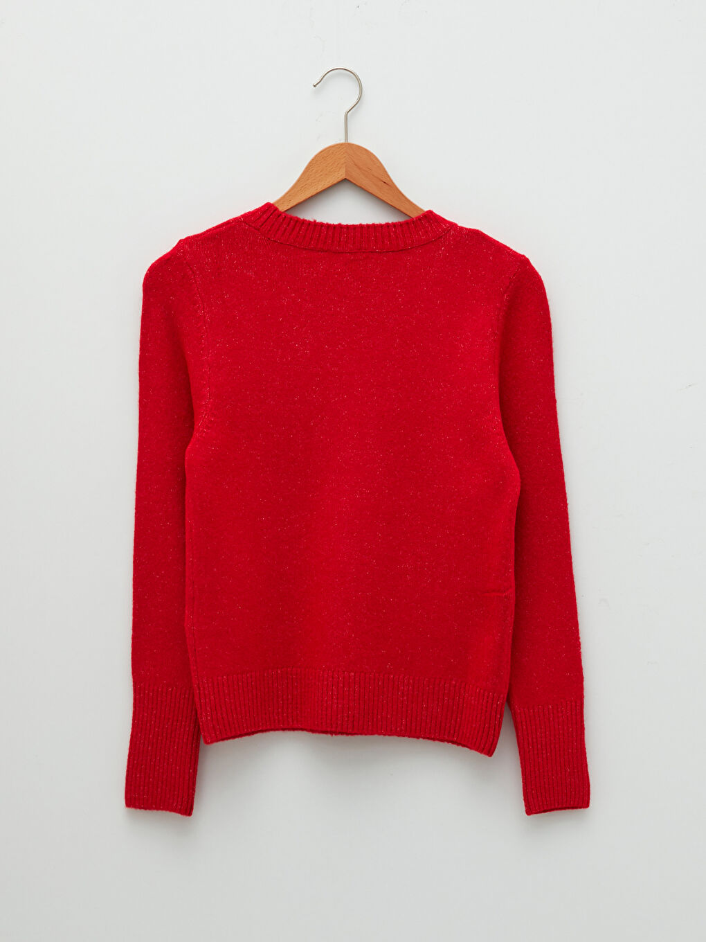 Rundhalsausschnitt Schlicht Langarm Damen Strickpullover-6