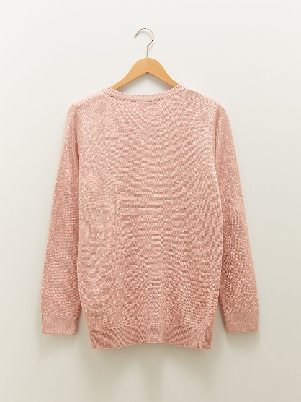 LCWAIKIKI Basic Crew Neck Polka Dot Women's Knitwear Sweater -W1H120Z8-FKR