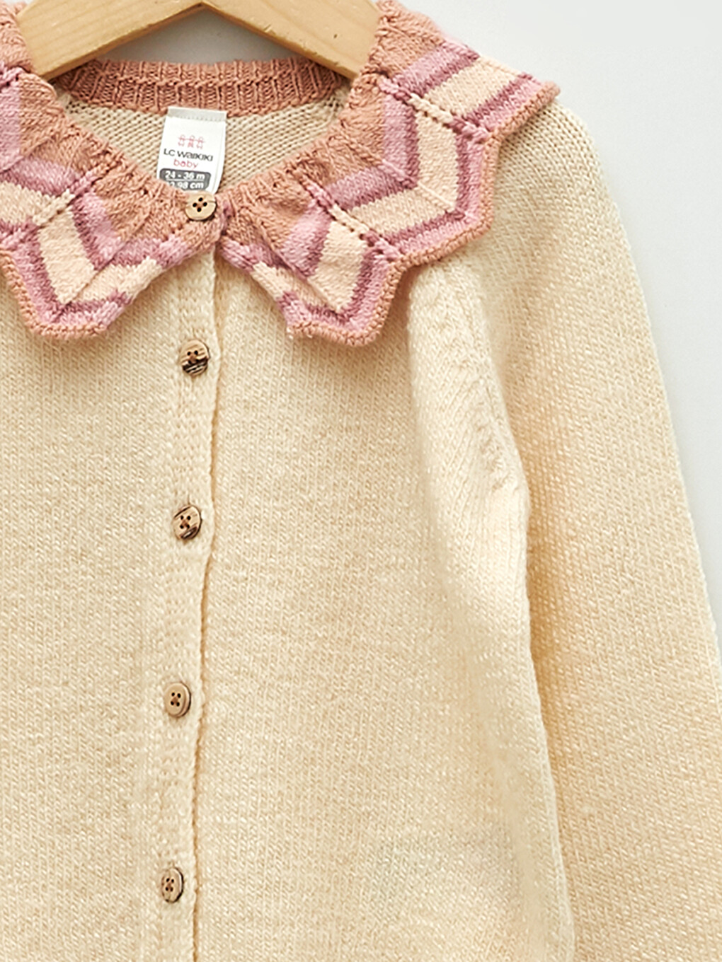 Peter Pan Collar Long Sleeve Baby Girls' Knitwear Cardigan-4
