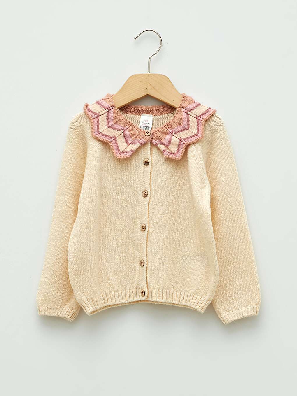 Peter Pan Collar Long Sleeve Baby Girls' Knitwear Cardigan-2