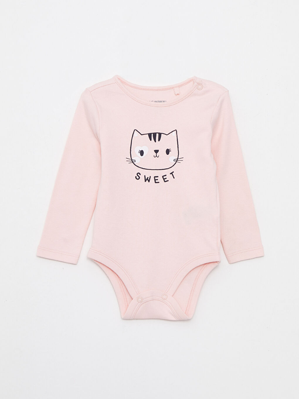 Crew Neck Long Sleeve Printed Cotton Baby Girl Pajama Set-1