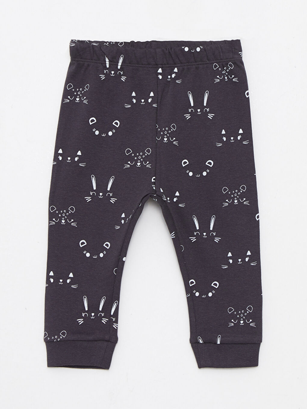 Crew Neck Long Sleeve Printed Cotton Baby Girl Pajama Set-2