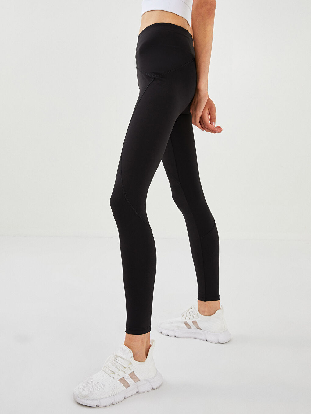 XSIDE Women's Elasticated Waist Plain Sports Leggings -W1H168Z8-CVL