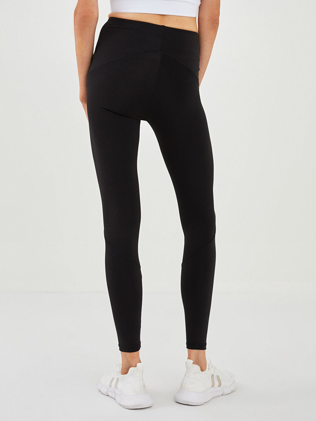 XSIDE Women's Elasticated Waist Plain Sports Leggings -W1H168Z8-CVL