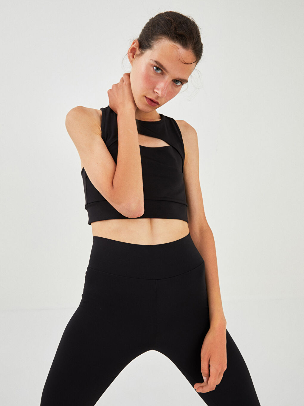 XSIDE Damen Rundhalsausschnitt Schlichtes Sport-Bustier -W1H175Z8-CVL
