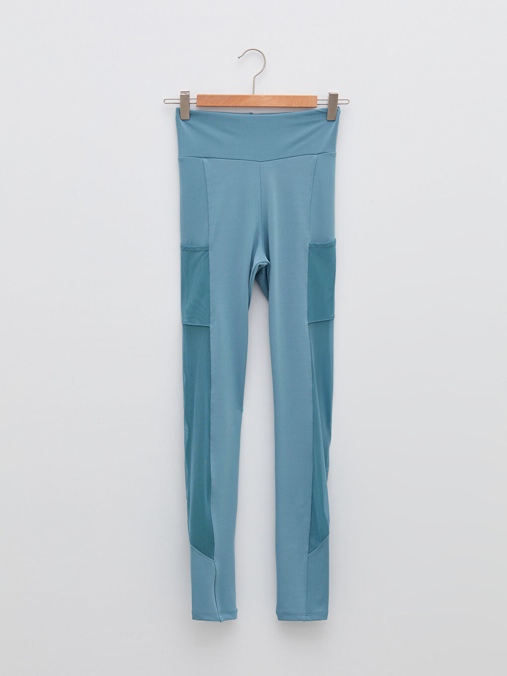Elastic Waist Straight Pocket Detailed Women's Sports Leggings-6