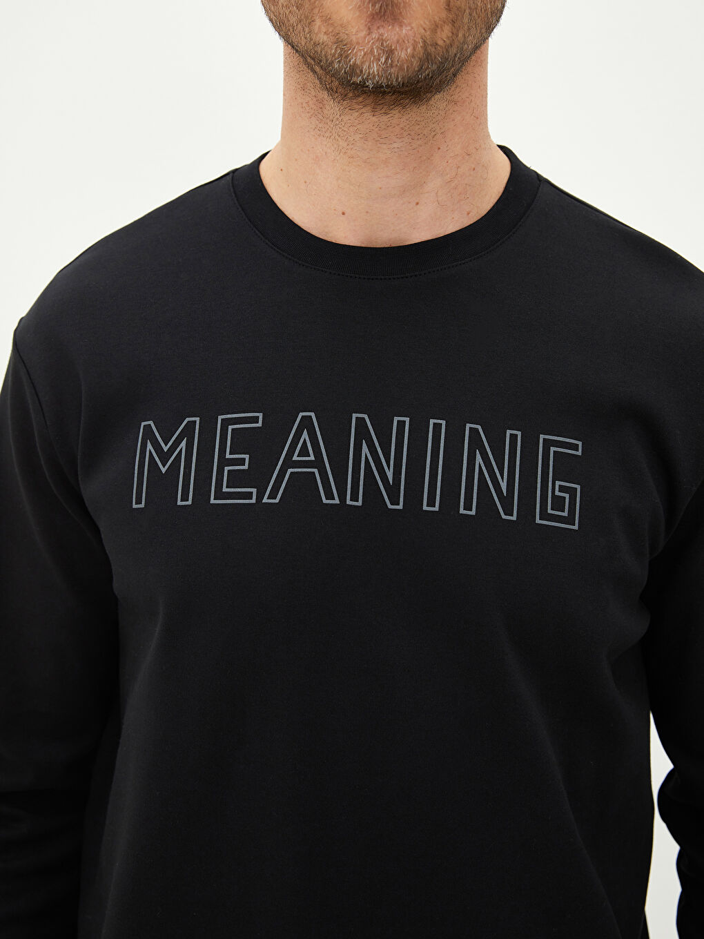 Crew Neck Long Sleeve Printed Men's T-Shirt-3