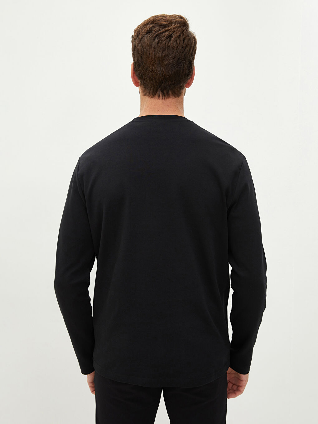 Crew Neck Long Sleeve Printed Men's T-Shirt-4