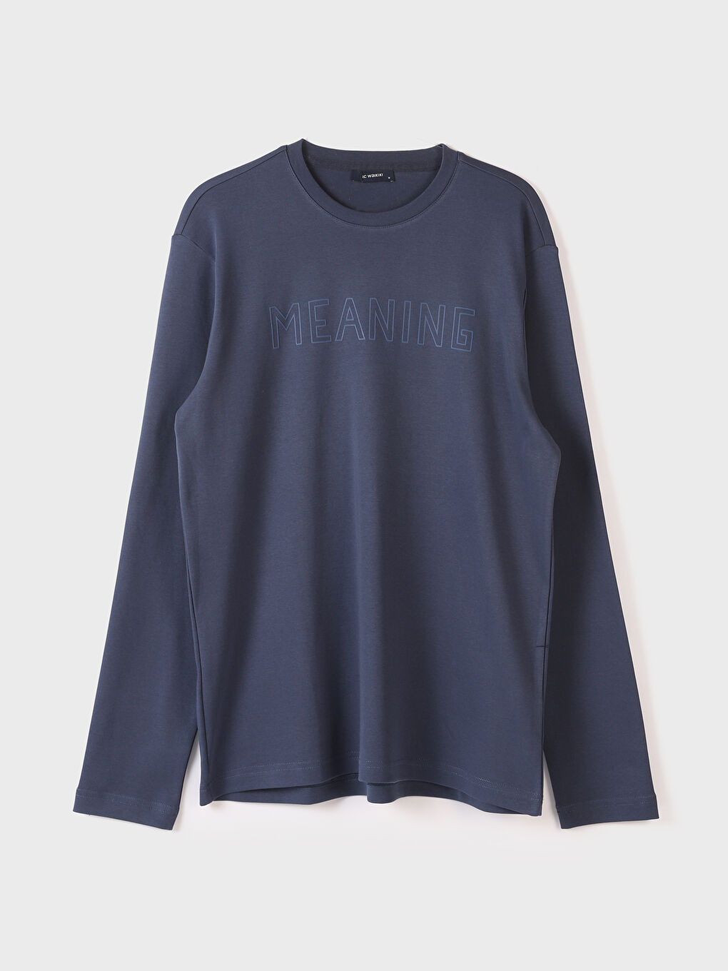 Crew Neck Long Sleeve Printed Men's T-Shirt