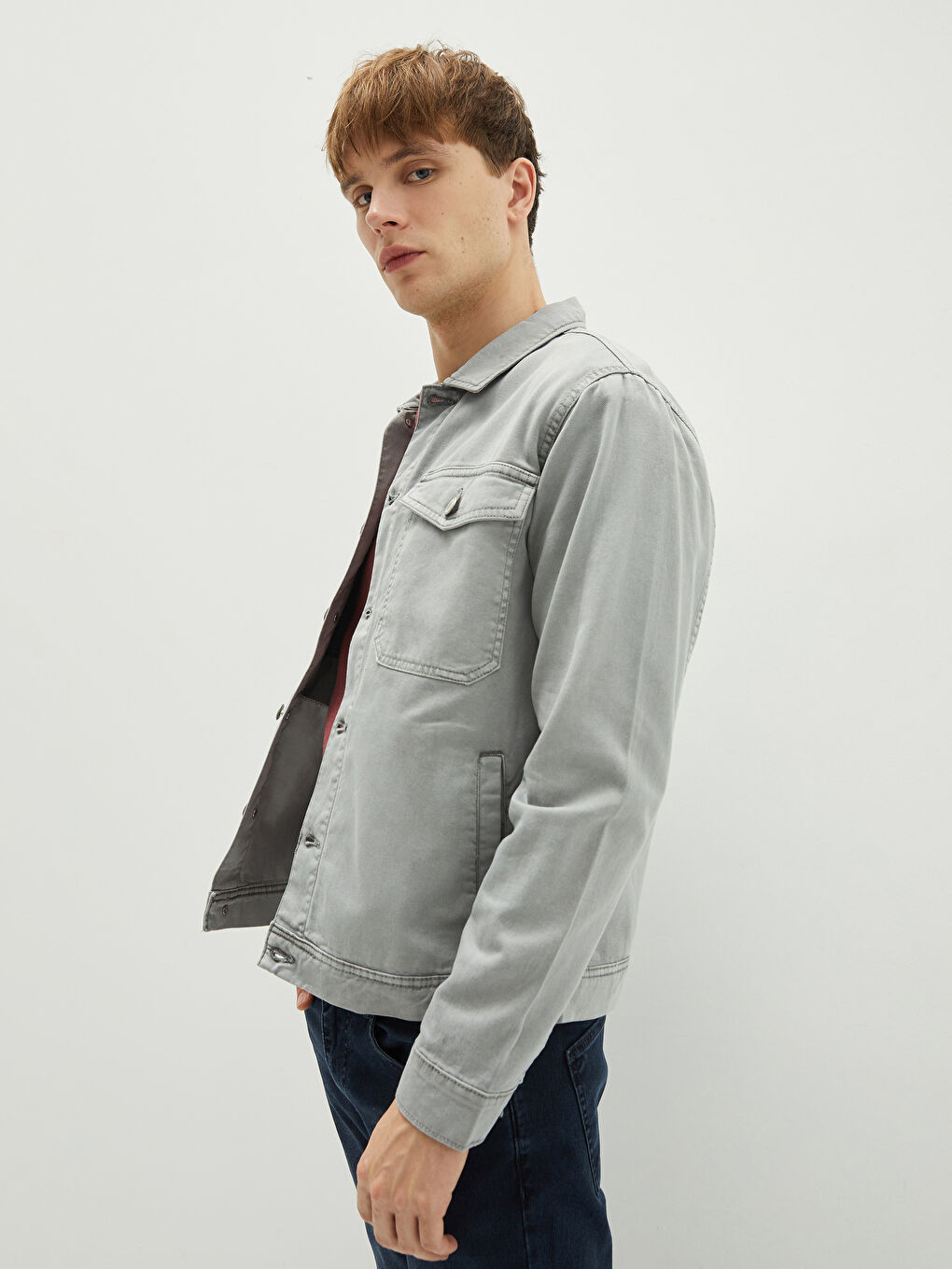XSIDE Standard Fit Men's Denim Jacket -W1H246Z8-QZ5