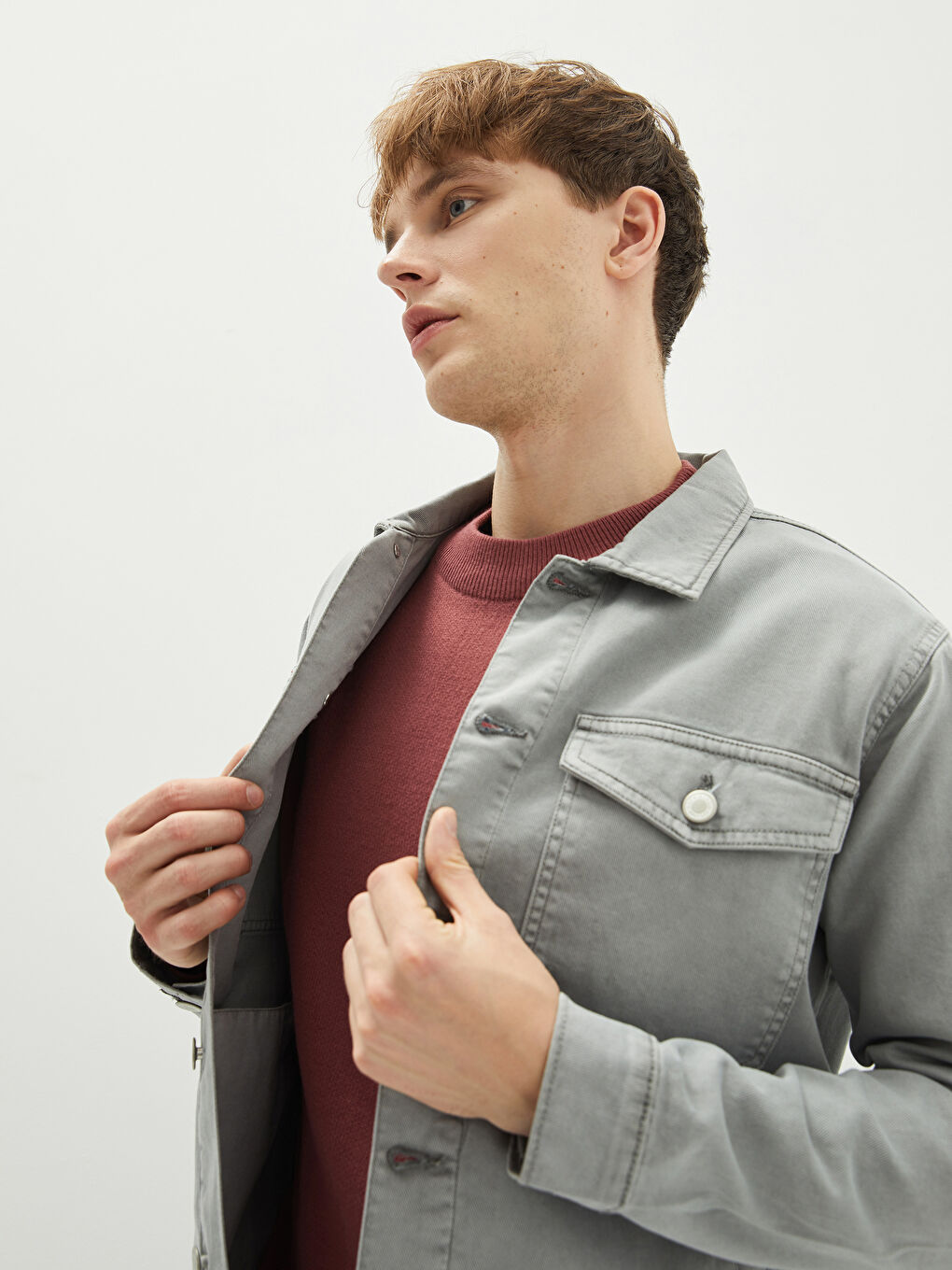 XSIDE Standard Fit Men's Denim Jacket -W1H246Z8-QZ5