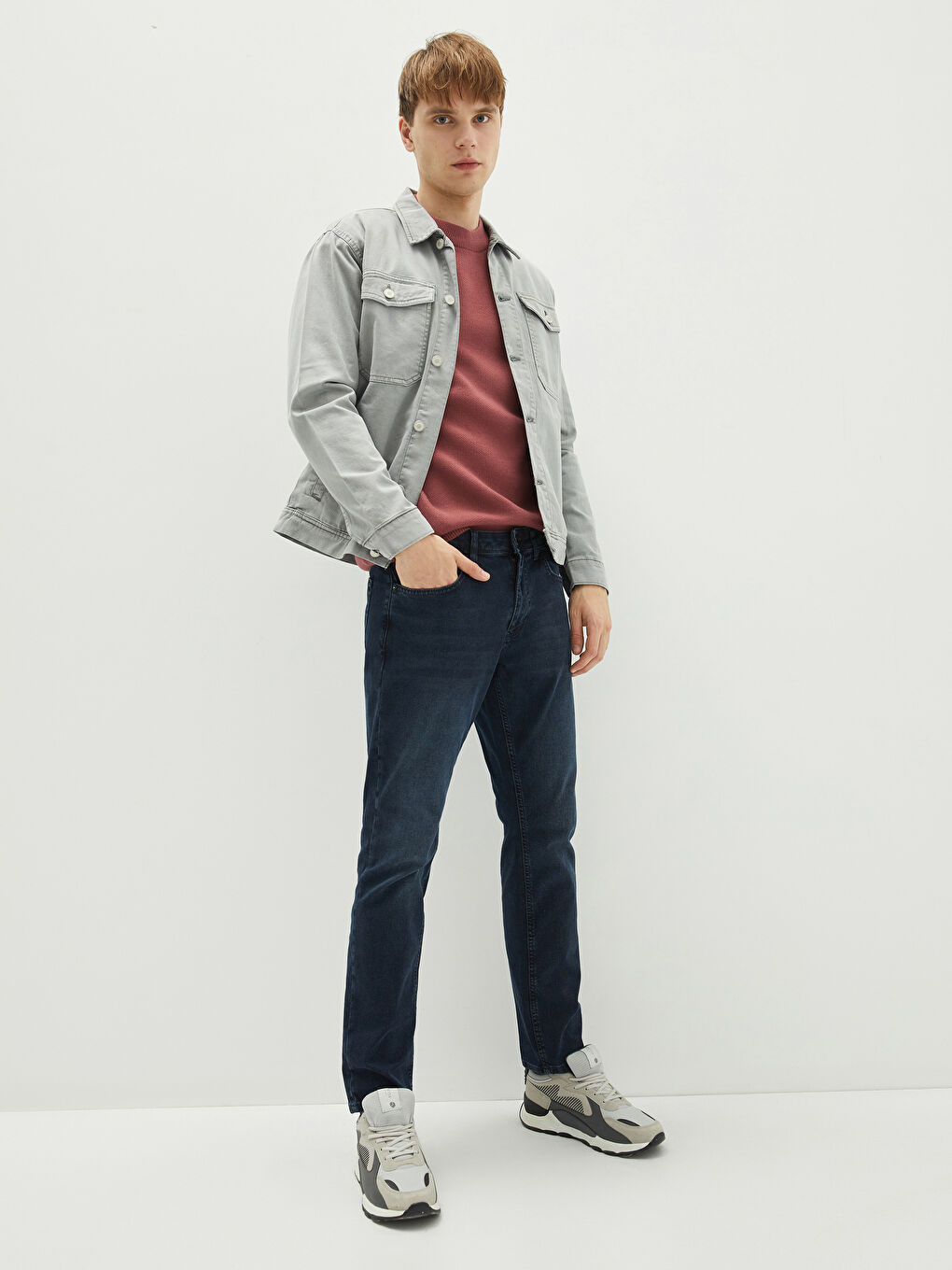XSIDE Standard Fit Men's Denim Jacket -W1H246Z8-QZ5
