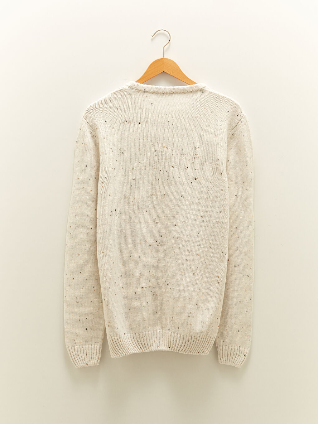 Crew Neck Long Sleeve Men's Tricot Sweater-7